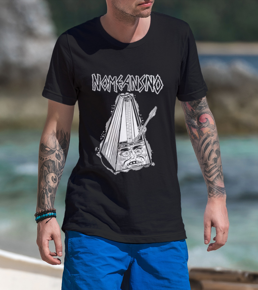 Nomeansno Distressed Metronome Face T-Shirt