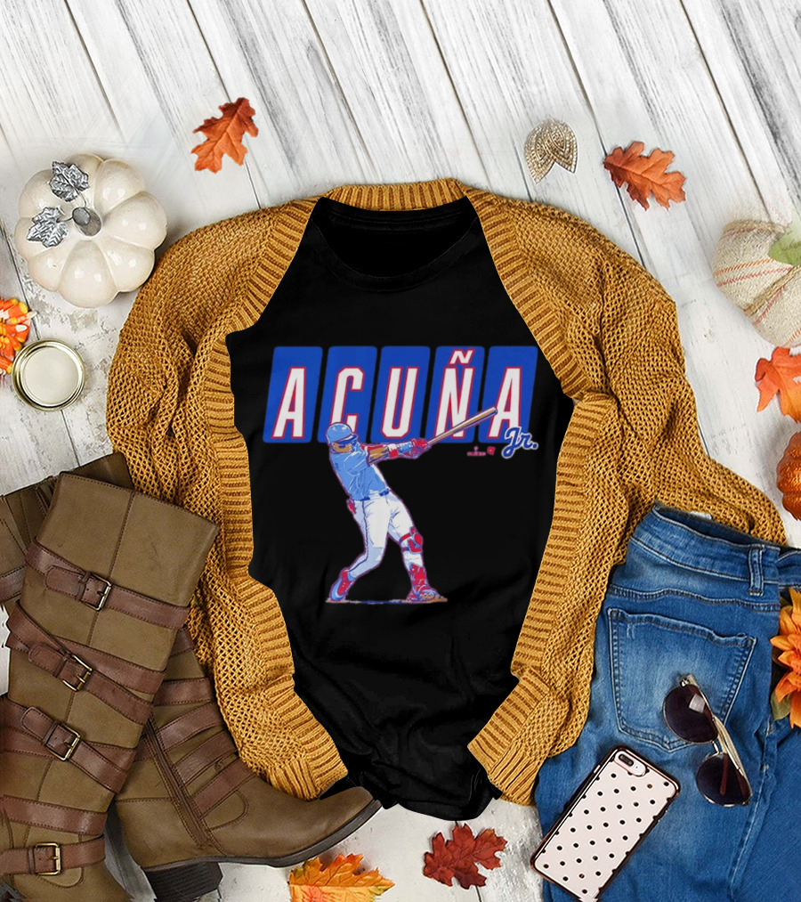 ATL Ronald Acuña Jr Slugger Swing Action T-Shirt