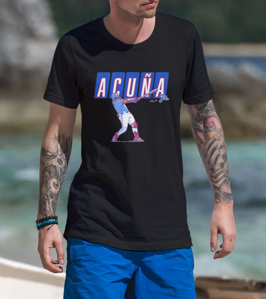 ATL Ronald Acuña Jr Slugger Swing Action T-Shirt