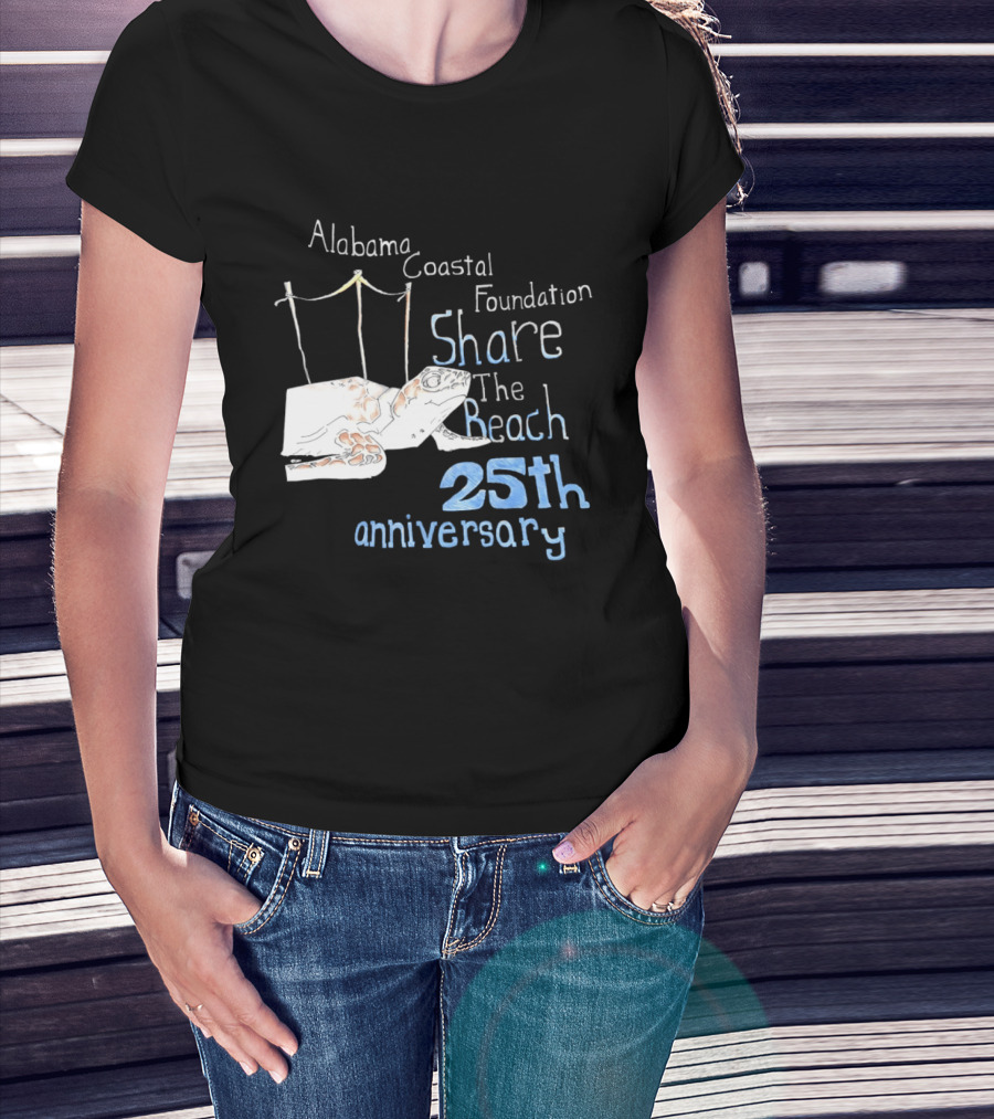 Alabama Coastal Foundation Share The Beach 25th Anniversary T-Shirt