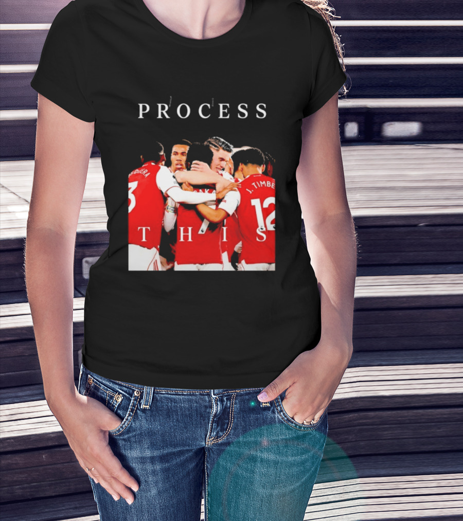 Arsenal FC Process This Team Celebration T-Shirt