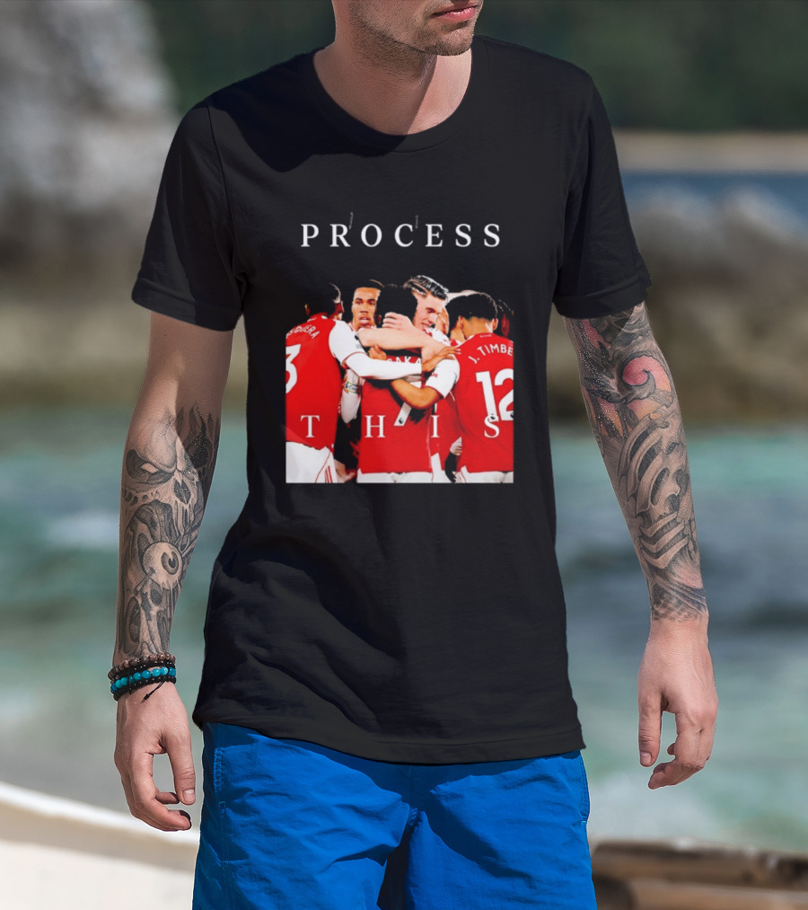 Arsenal FC Process This Team Celebration T-Shirt