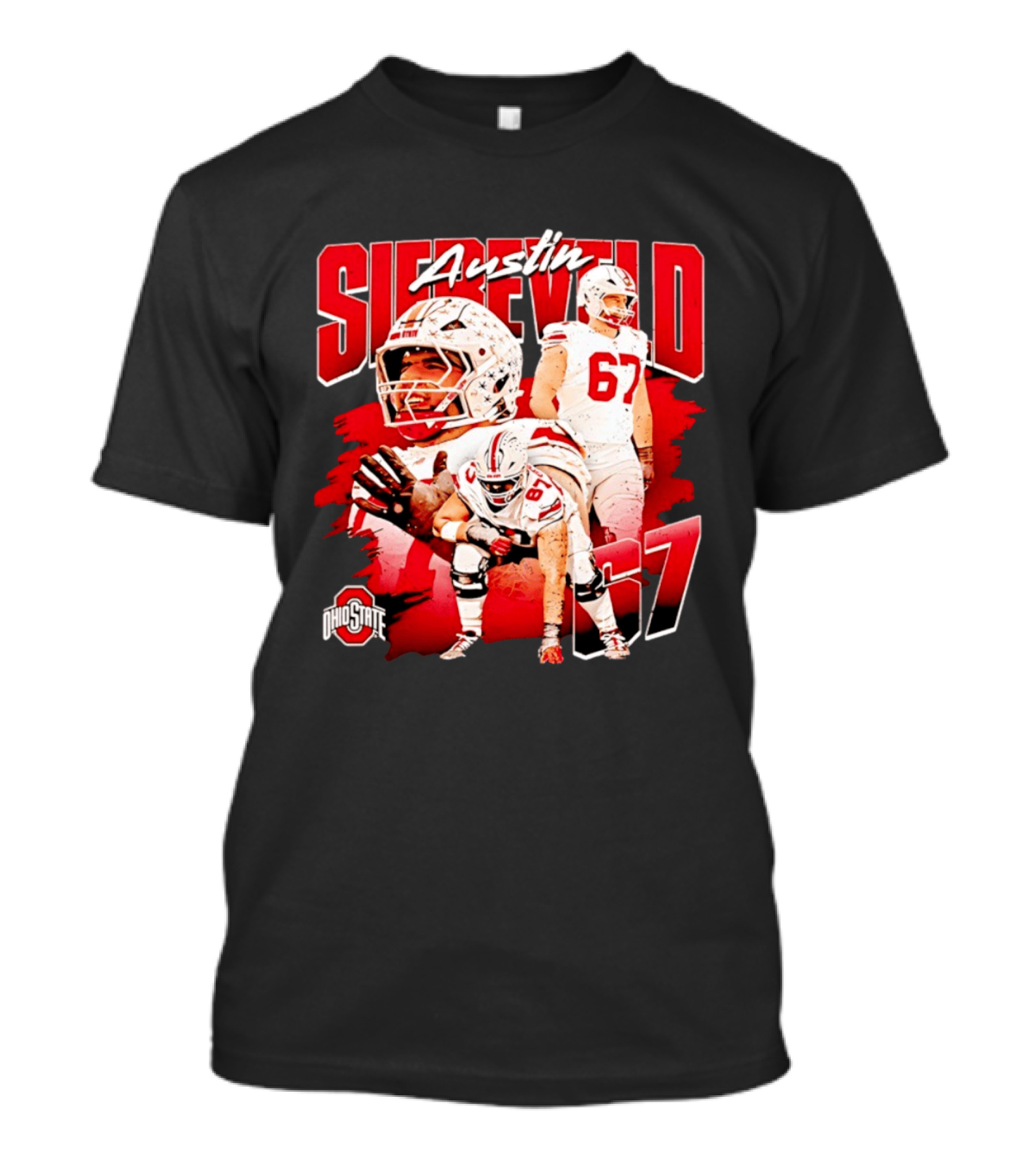 Austin Siereveld 67 Ohio State Buckeyes Football Player T-Shirt