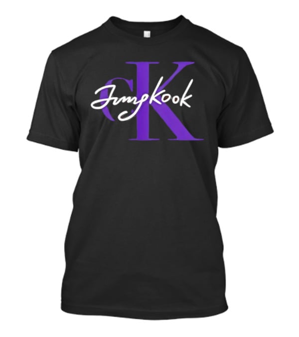CK Jung Kook Purple Initials And Signature T-Shirt