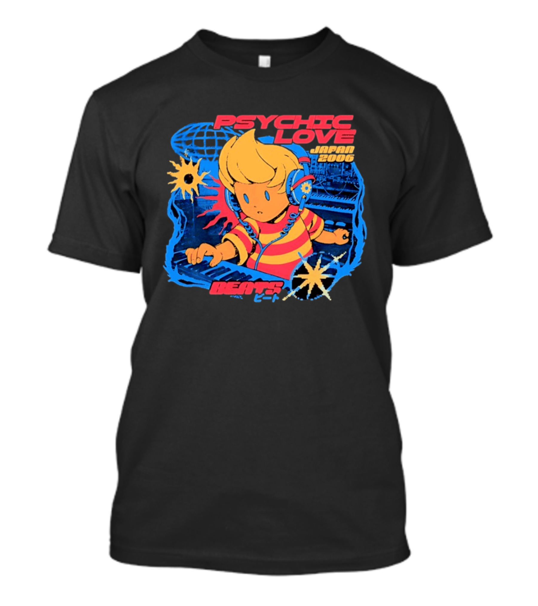Psychic Love Japan 2006 Beats Retro Gaming Vibe T-Shirt