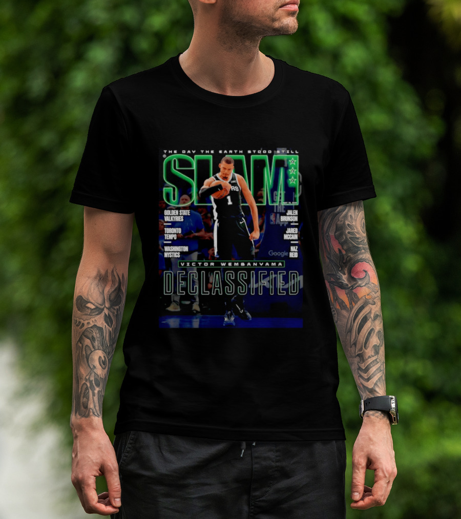 SLAM The Day The Earth Stood Still Victor Wembanyama Declassified San Antonio Spurs T-Shirt
