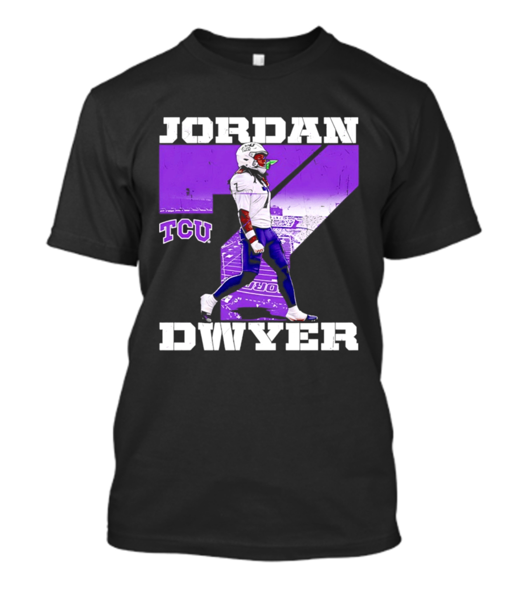 TCU Horned Frogs Football Jordan Dwyer Number 7 T-Shirt