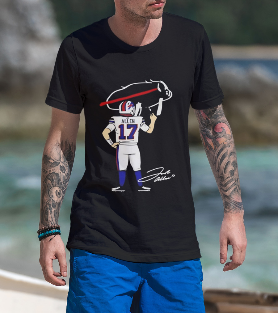 Josh Allen Buffalo Bills Number 17 Prepping For The Season T-Shirt