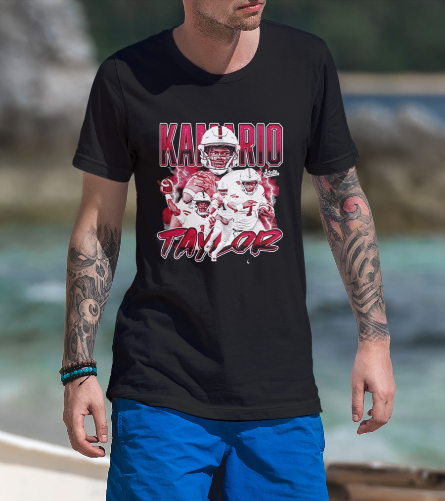 Mississippi State Bulldogs KaMario Taylor Number 1 Football State T-Shirt