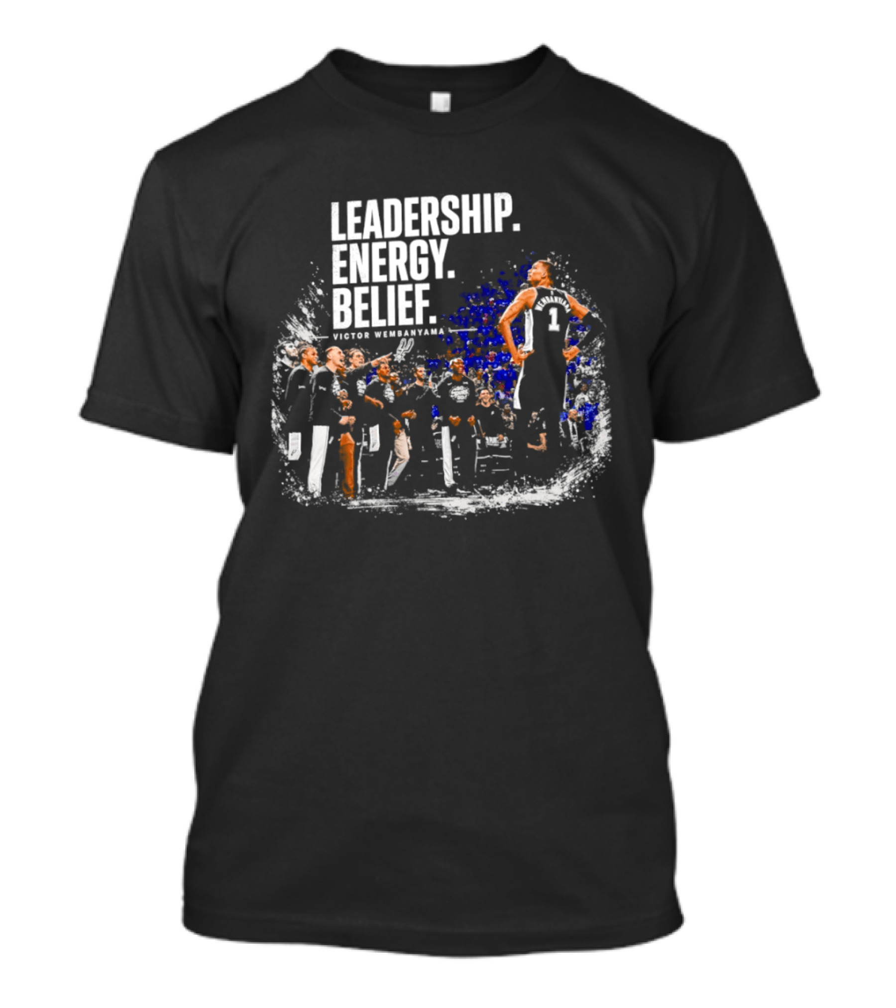 Leadership Energy Belief Victor Wembanyama San Antonio Spurs T-Shirt