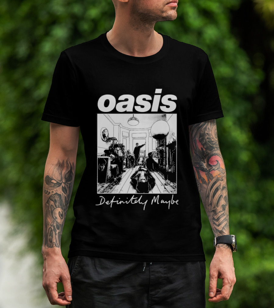 Oasis Definitely Maybe Album Cover 90s Music T-Shirt