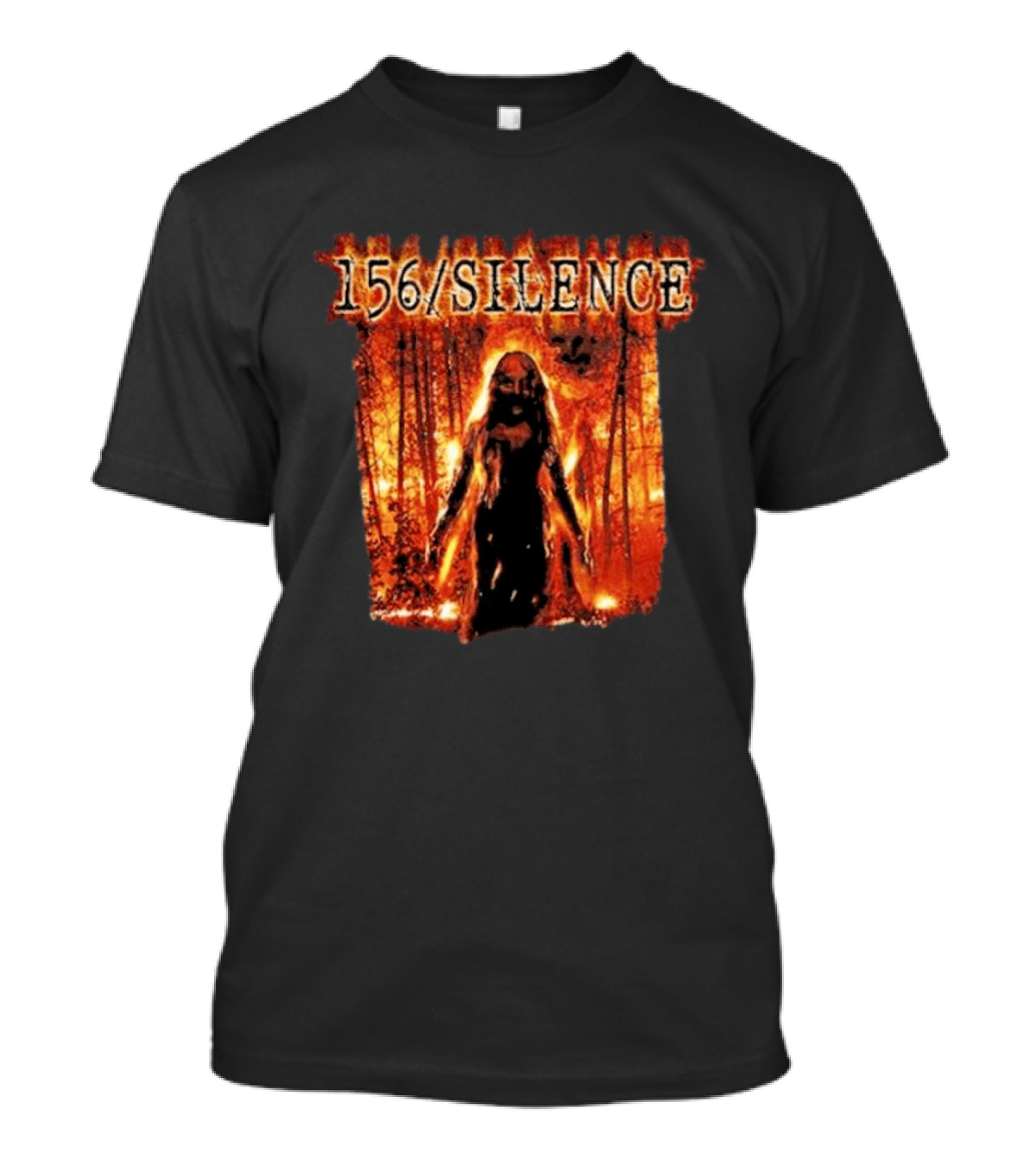 156 Silence Control Burns Fiery Forest Scene T-Shirt