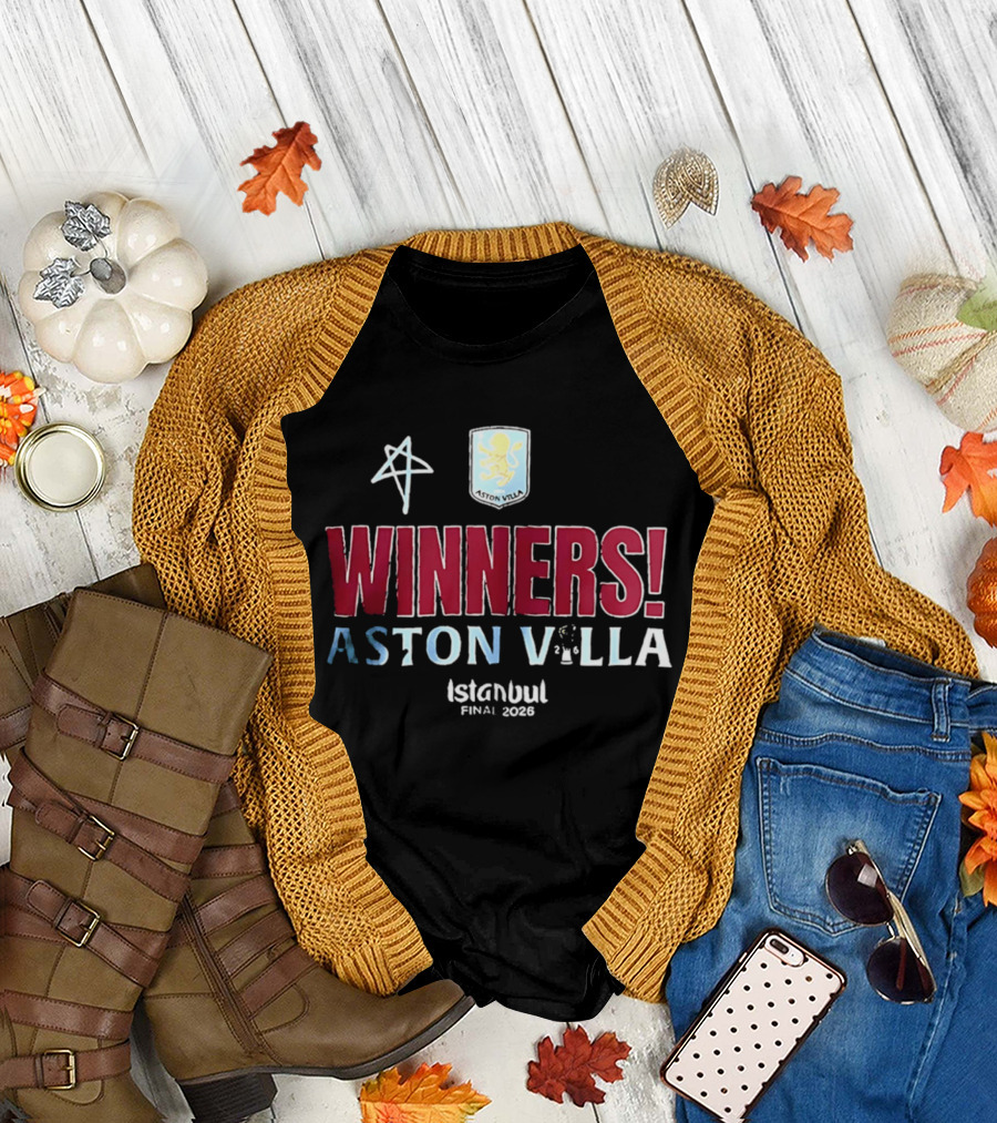 Aston Villa Winners UEFA Europa League Istanbul Final 2026 T-Shirt