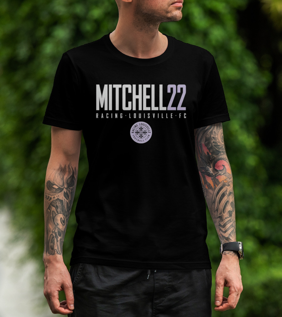 Mitchell 22 Racing Louisville FC Soccer Team Player T-Shirt