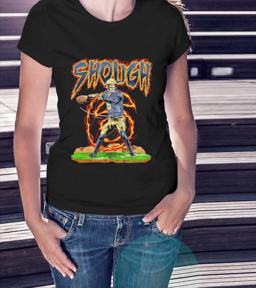 New Orleans Saints Tyler Shough Hand Drawn Quarterback Action T-Shirt