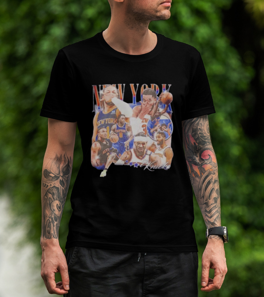 New York Knicks Jalen Brunson NBA Stars Collage T-Shirt