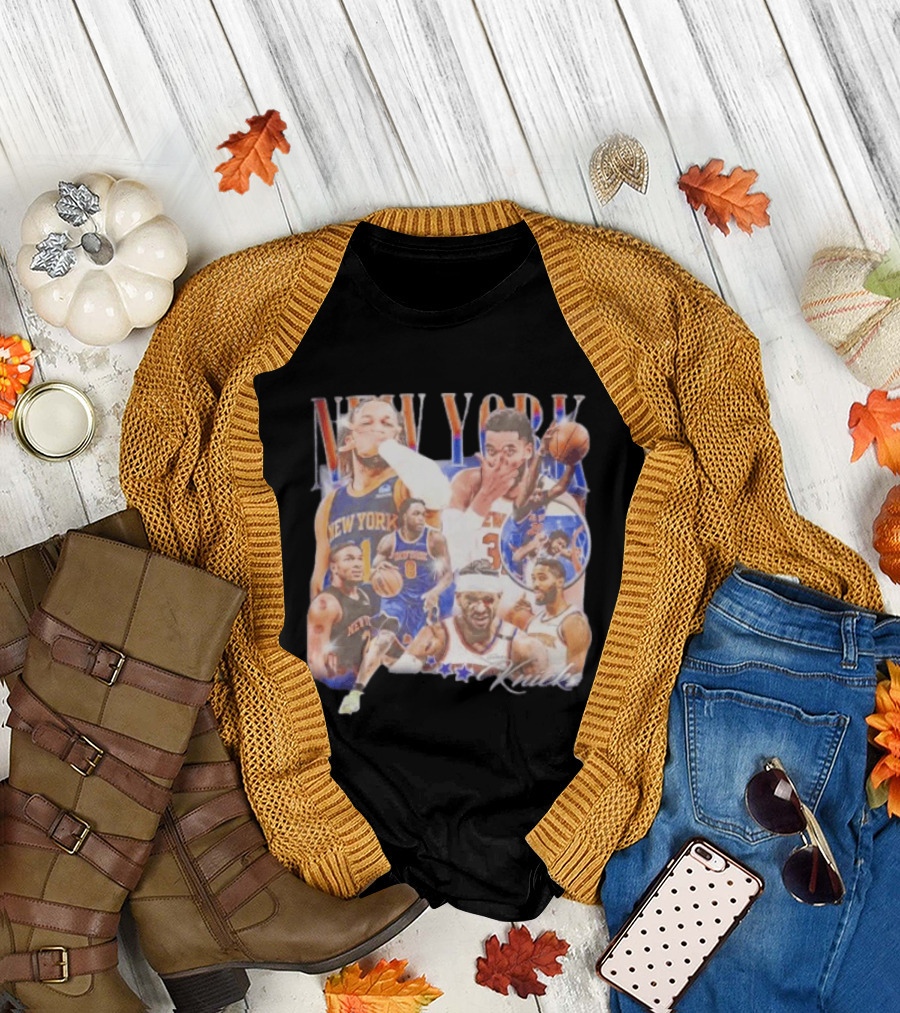 New York Knicks Jalen Brunson NBA Stars Collage T-Shirt