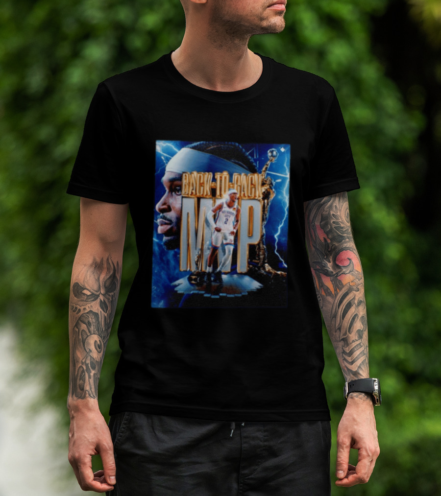 Shai Gilgeous Alexander Oklahoma City Back To Back MVP NBA Thunder T-Shirt