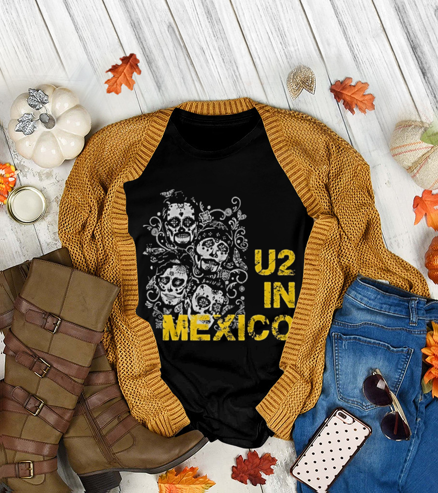 U2 in Mexico Day of the Dead Skeleton T-Shirt