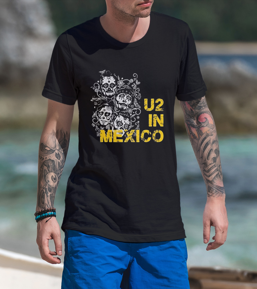 U2 In Mexico Day Of The Dead Skeleton T-Shirt