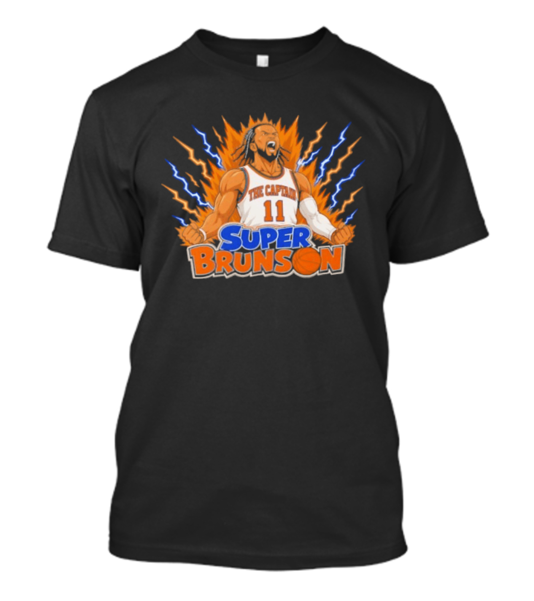 Super Brunson The Captain Jalen Brunson Dragon Ball Crossover Powered Up T-Shirt