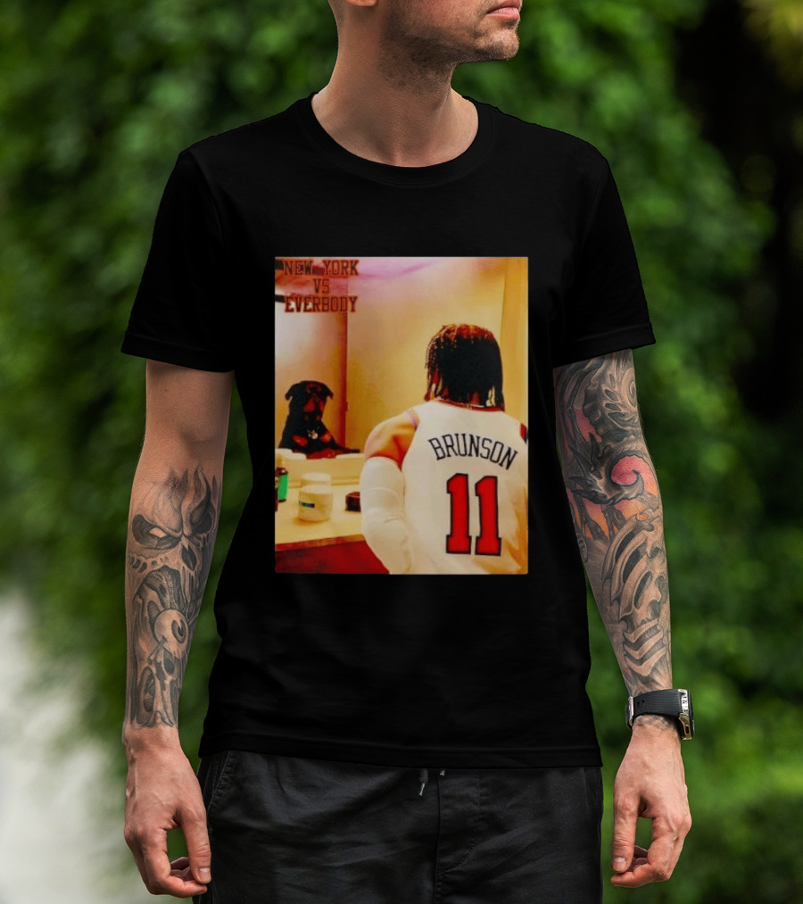 New York Vs Everybody Brunson 11 Mirror Dog T-Shirt