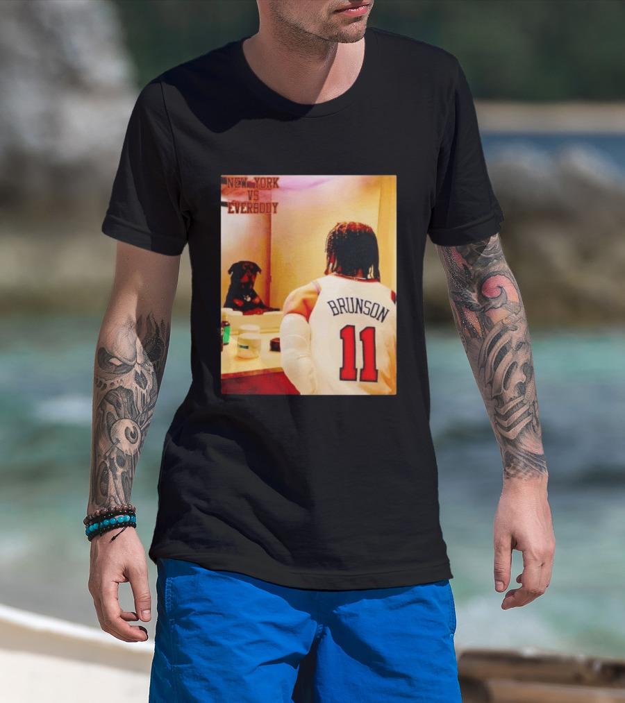 New York Vs Everybody Brunson 11 Mirror Dog T-Shirt
