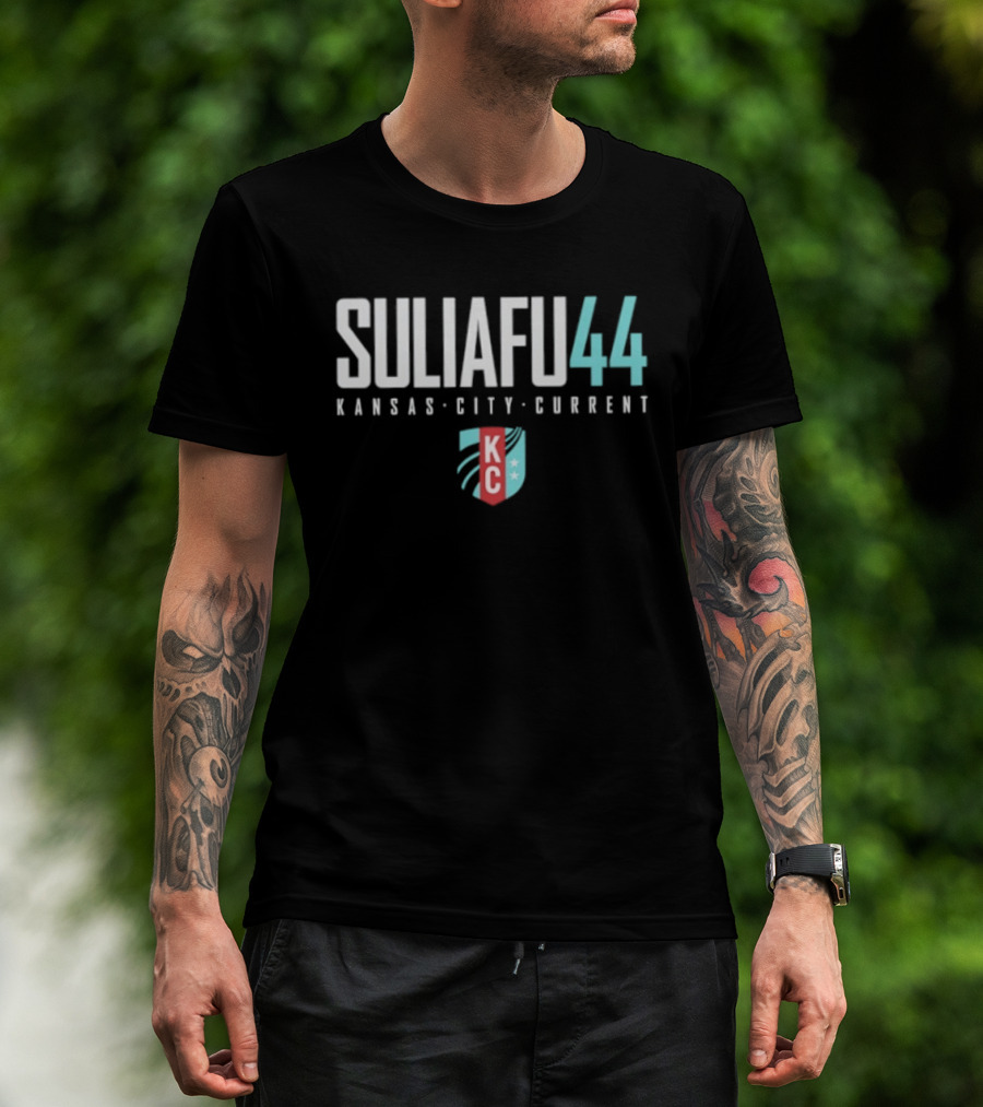 SULIAFU 44 Kansas City Current KC Logo NWSL T-Shirt