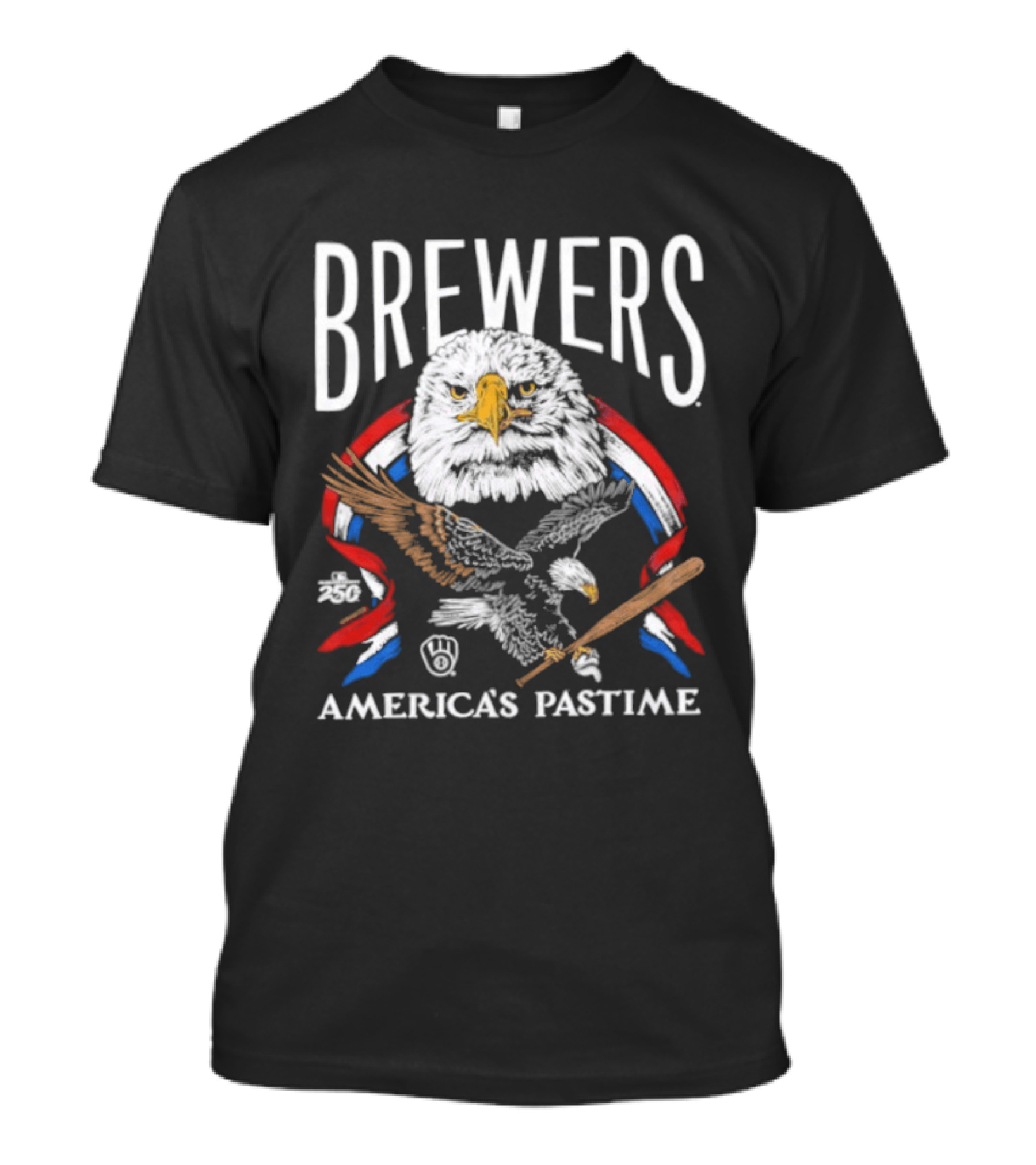 Milwaukee Brewers America's Pastime 250th Celebration Bald Eagle T-Shirt
