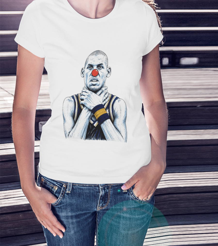 Reggie Miller Clown Nose NBA Parody Thunder Spurs T-Shirt