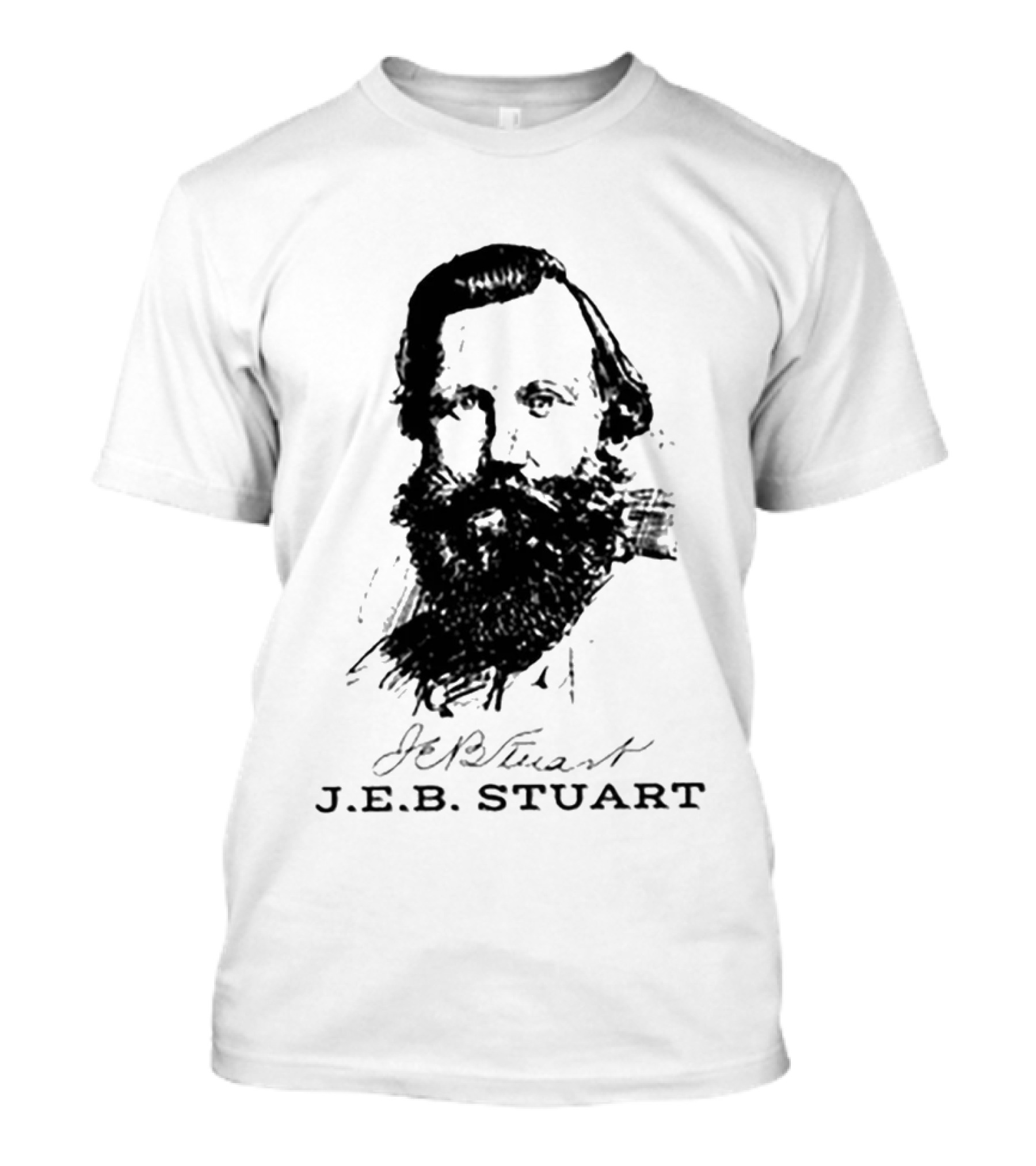 General J.E.B. Stuart Portrait Signature T-Shirt