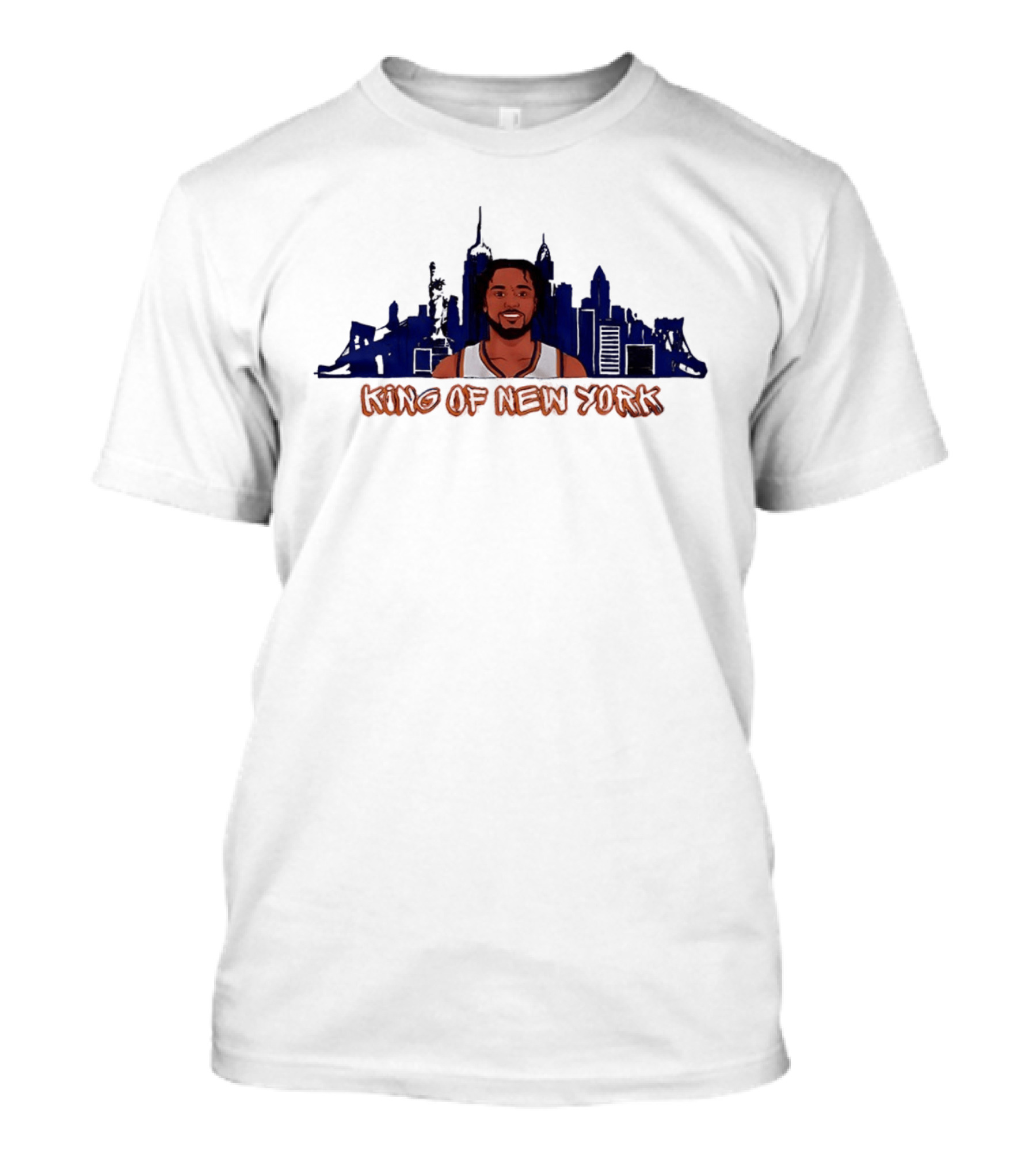 Jalen Brunson King Of New York Knicks Skyline NBA T-Shirt