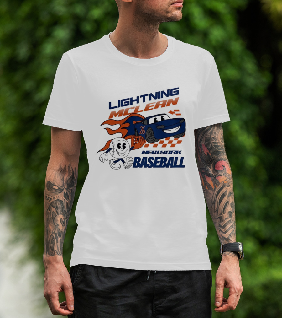 Lightning McLean 26 New York Baseball Players T-Shirt