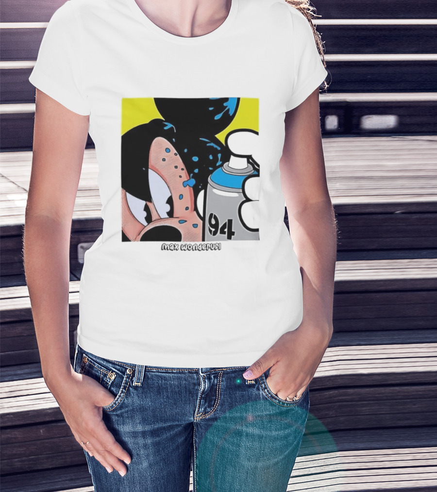 Mickey Mouse Disney Wonderful 84 Spray Paint T-Shirt