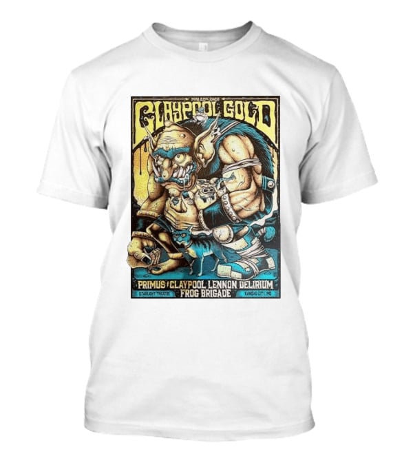 May 28 2026 Claypool Gold Primus Claypool Lennon Delirium Frog Brigade Starlight Theatre Kansas City MO T-Shirt