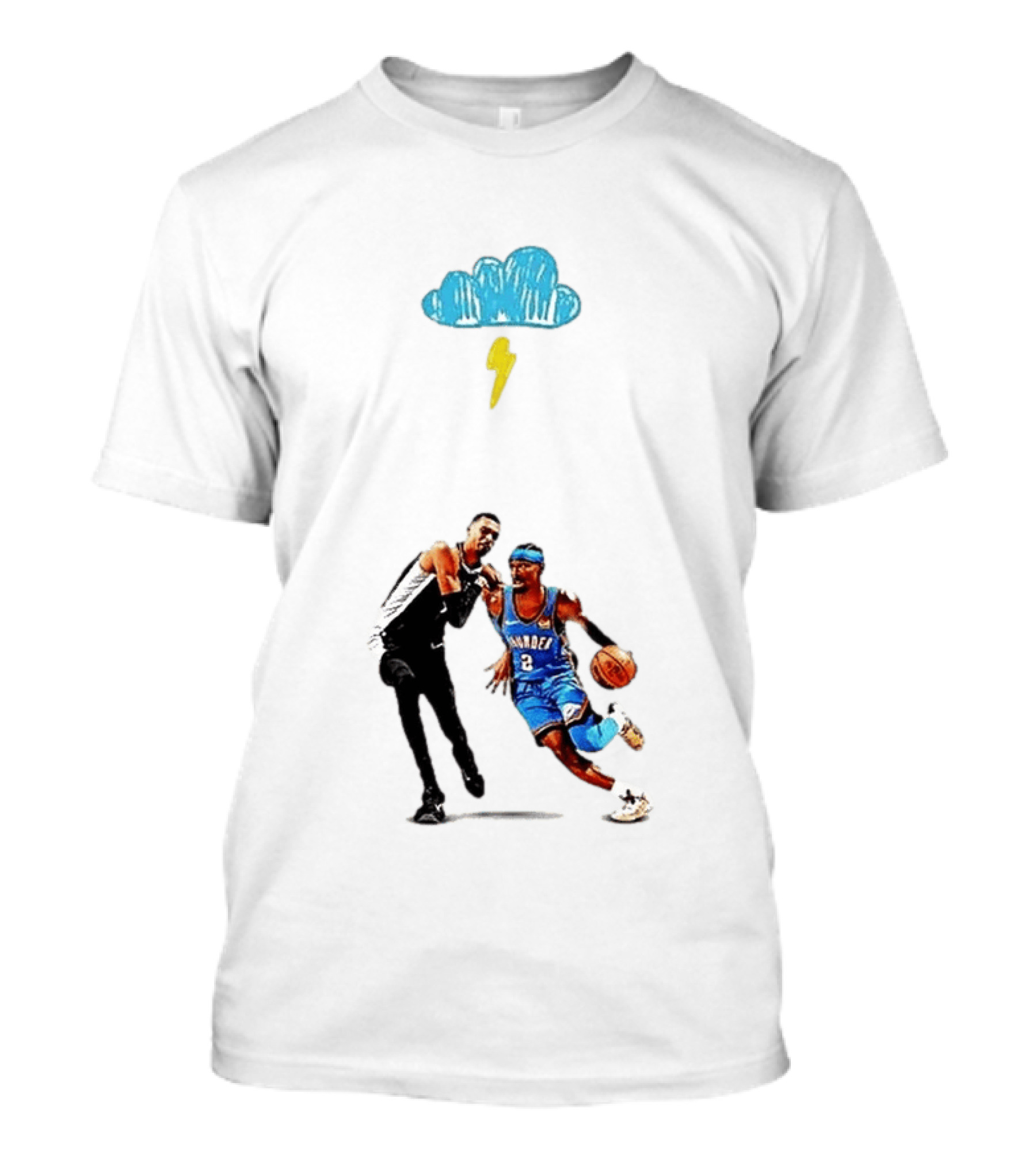 Shai Gilgeous Alexander Oklahoma City Thunder Keldon Johnson San Antonio Spurs Basketball Matchup T-Shirt