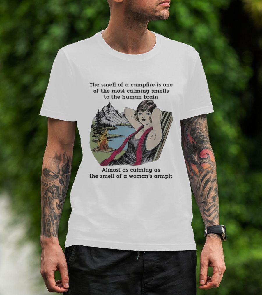 Campfire Calming Scent Vintage Relaxation Nature Bliss T-Shirt