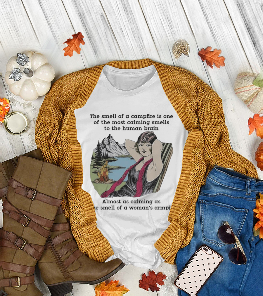Campfire Calming Scent Vintage Relaxation Nature Bliss T-Shirt