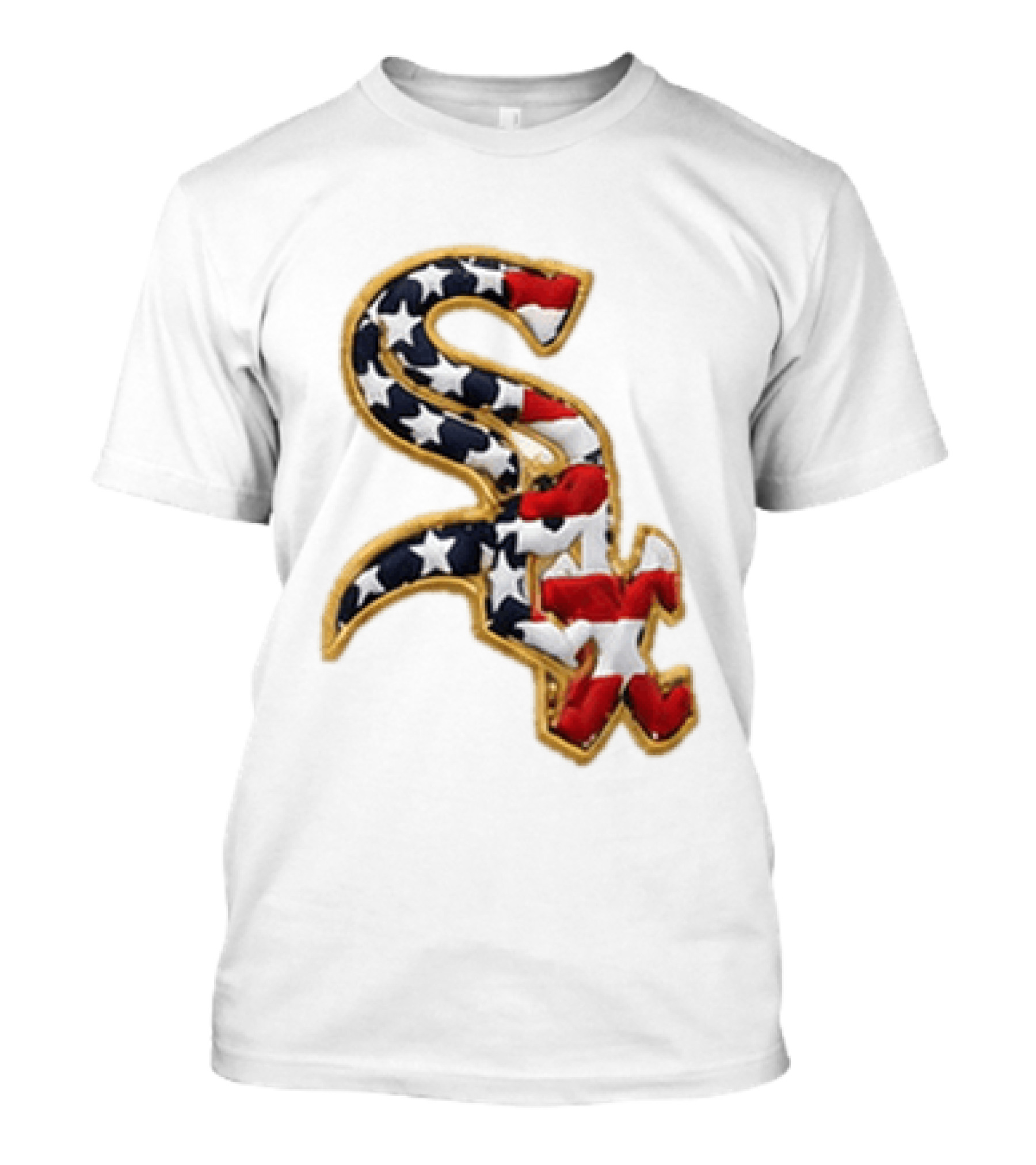 America 250th Anniversary White Sox Hat Patriotic Stars And Stripes T-Shirt