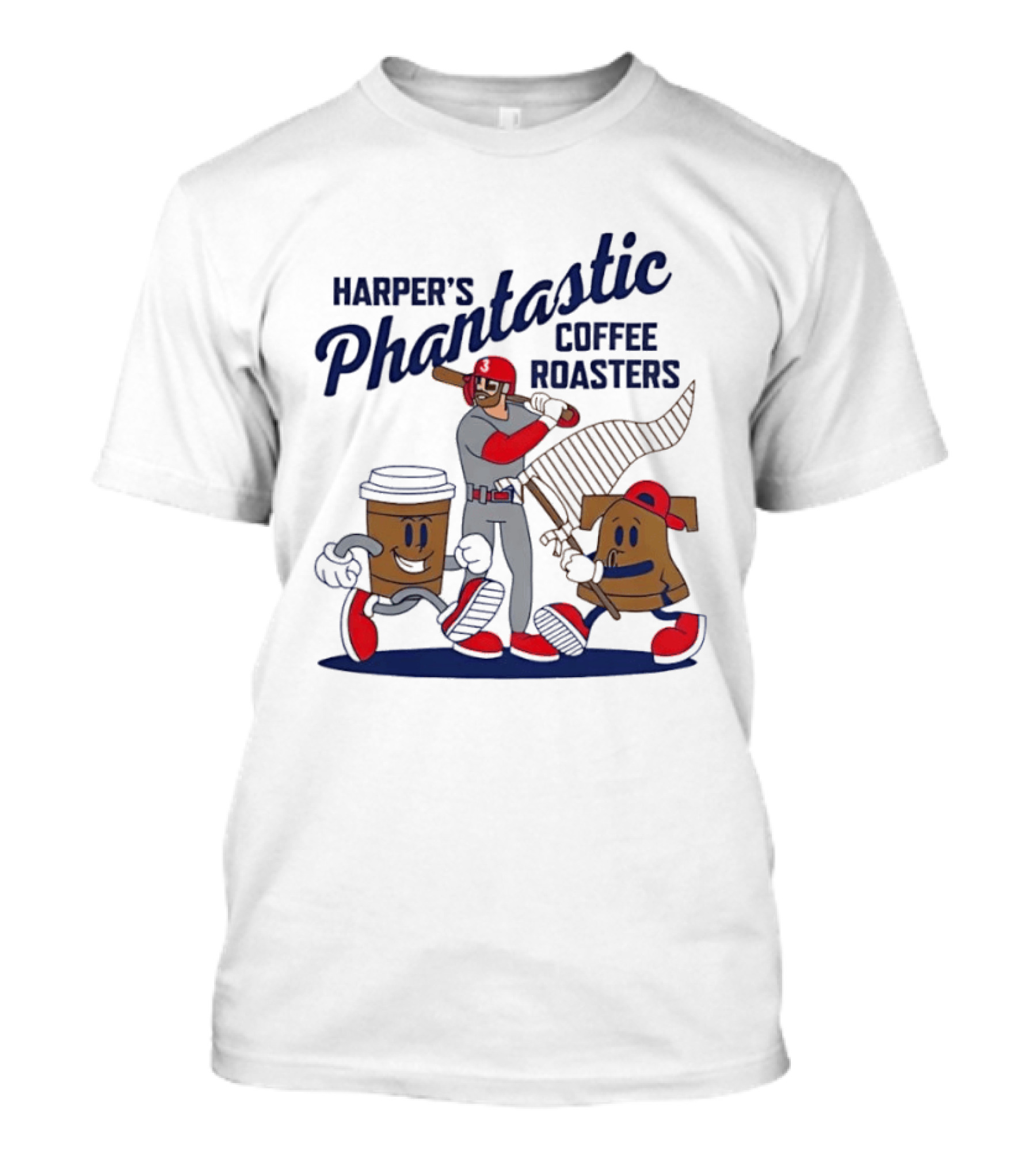 Bryce Harper Philadelphia Phillies MLB Harpers Phantastic Coffee Roasters Baseball T-Shirt
