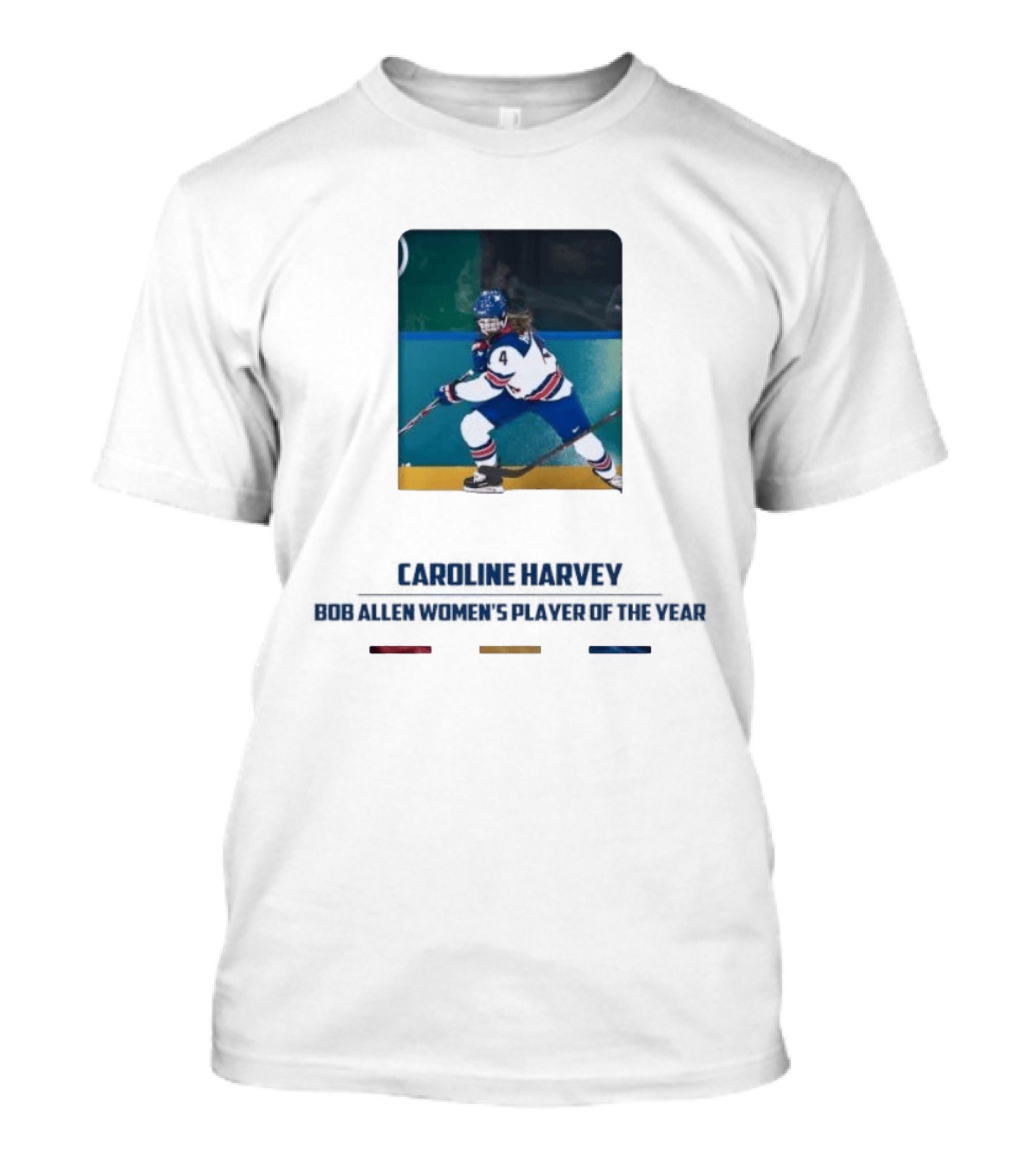 Caroline Harvey Bob Allen Women's Player Of The Year Ice Hockey USA Team 4 T-Shirt