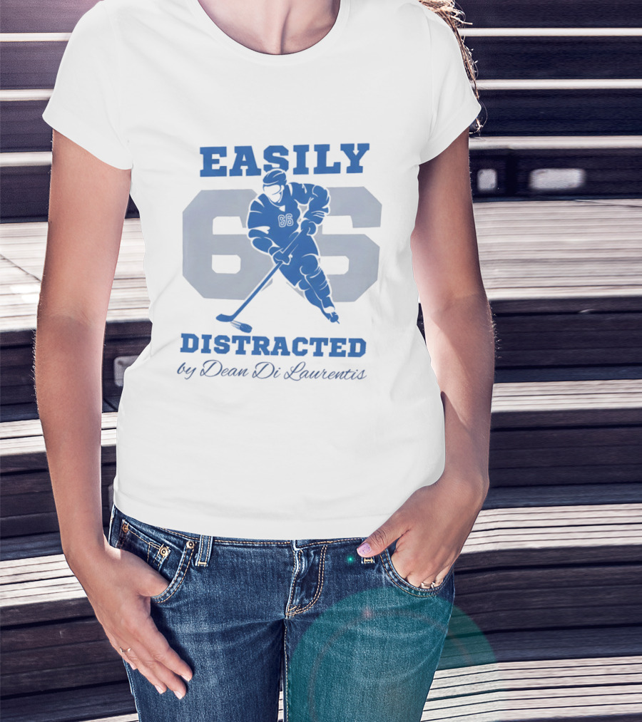 Easily Distracted 66 By Dean Di Laurentis Hockey Romance T-Shirt
