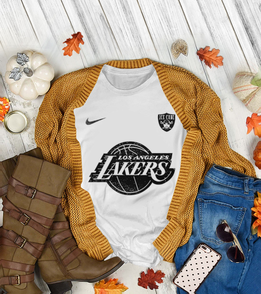 Los Angeles Lakers Ice Cube Truth to Power Four Decades of Attitude Tour Nike Collaboration T-Shirt