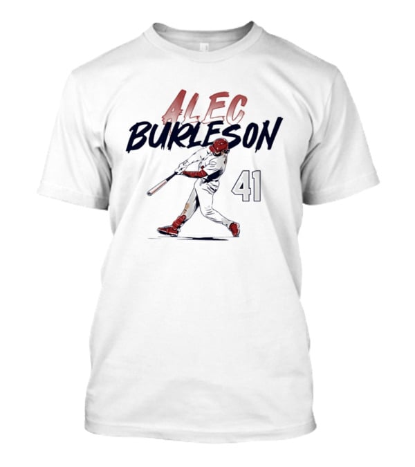 Alec Burleson 41 St. Louis Baseball Slugger Swing Player Name And Number T-Shirt