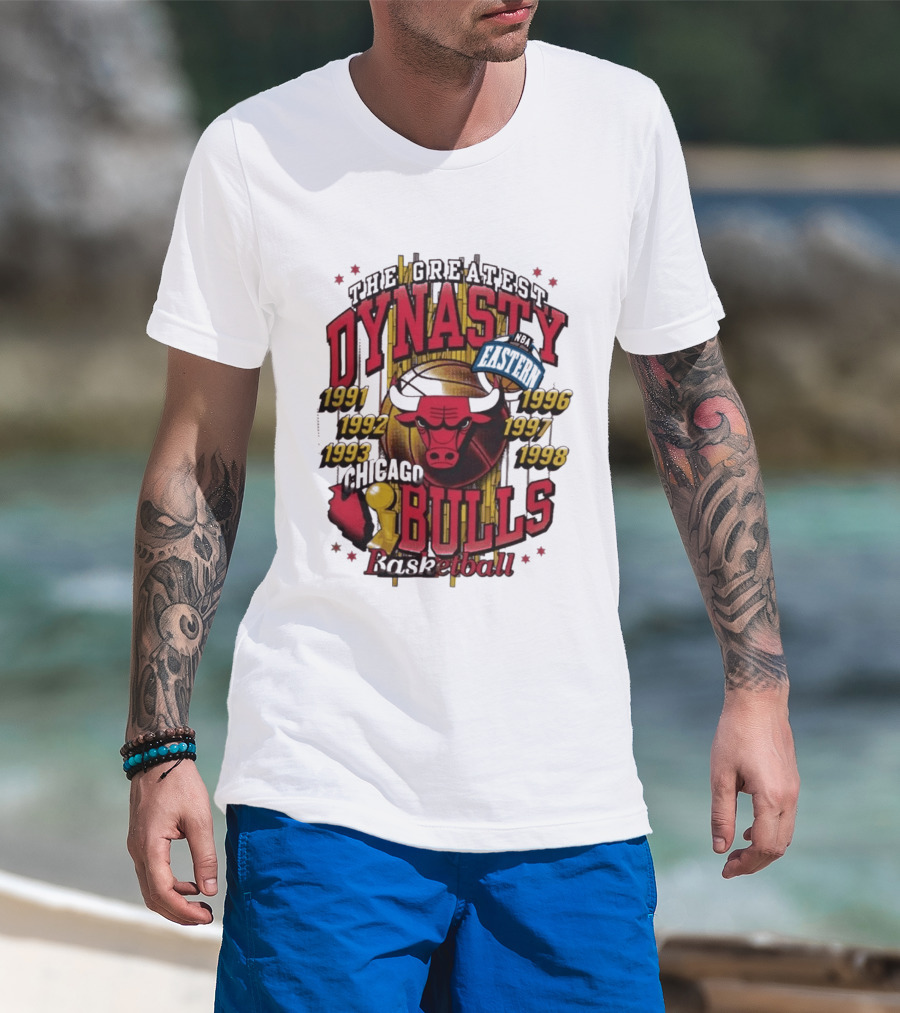 The Greatest Dynasty Chicago Bulls Basketball 1991 1998 NBA Eastern Champs T-Shirt