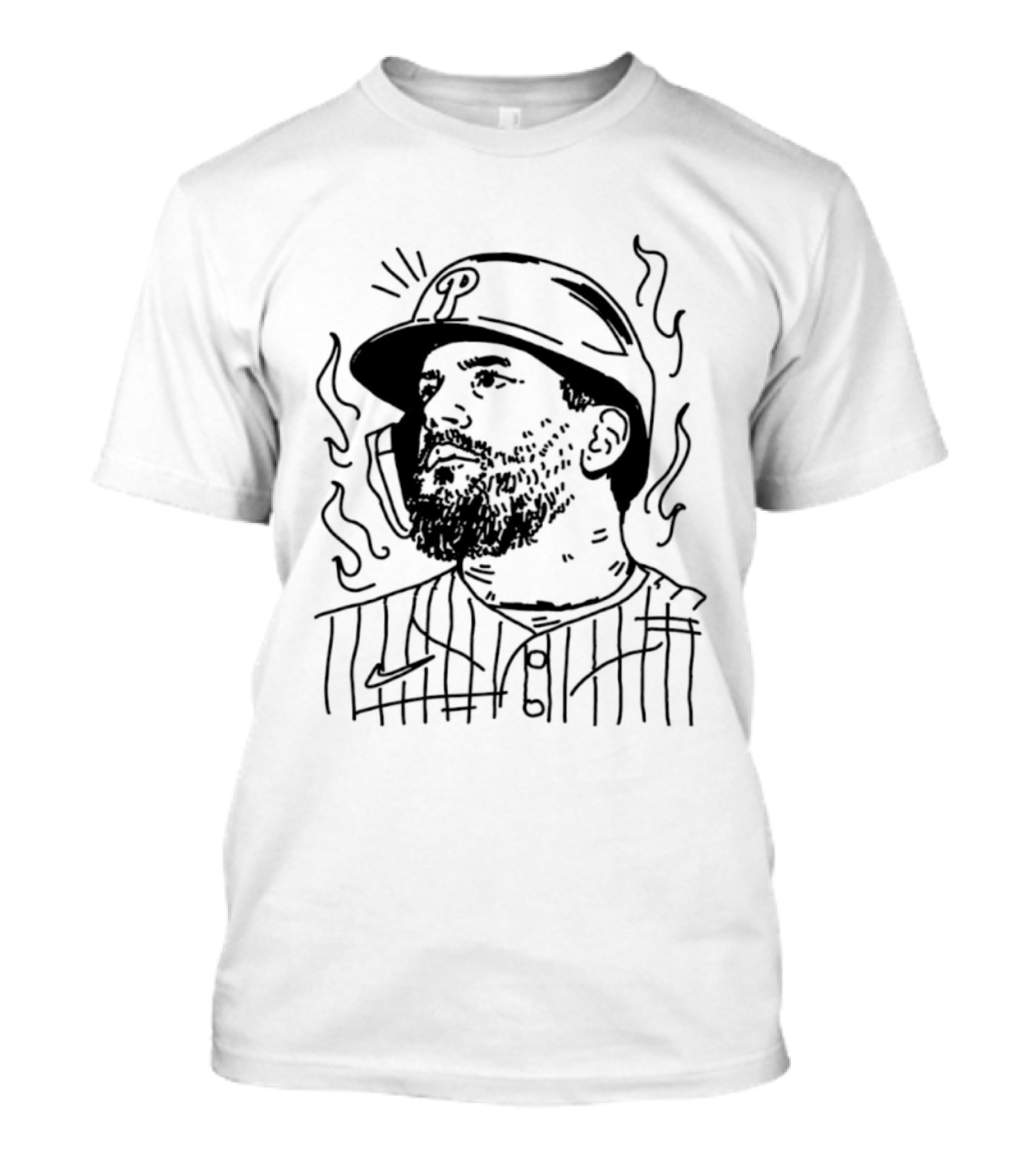Kyle Phillies Sketch Ring The Bell T-Shirt