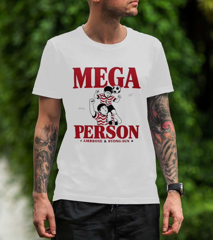 Mega Person Go USA Ambrose Byong Sun Soccer Duo T-Shirt