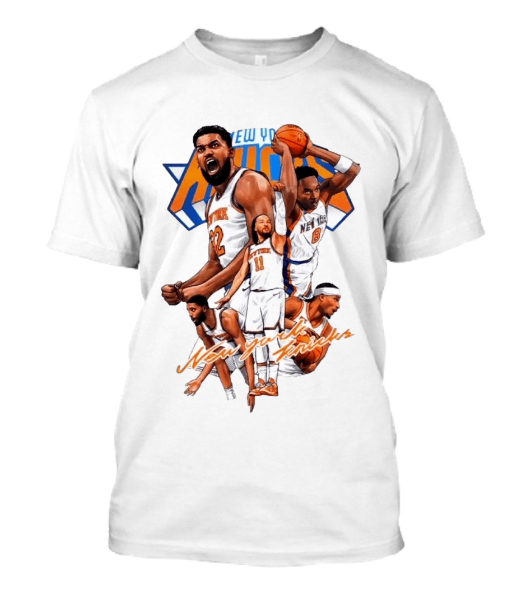 New York Knicks Jalen Brunson Julius Randle RJ Barrett Josh Hart Donte DiVincenzo NBA T-Shirt