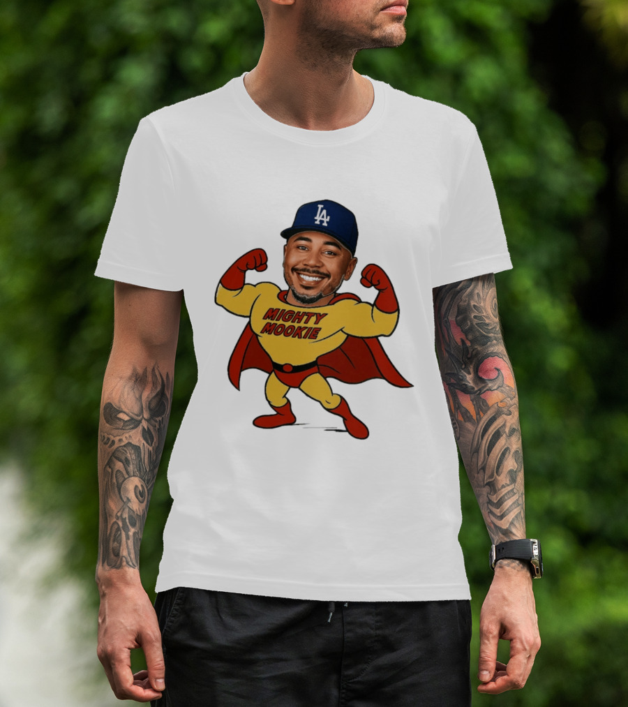 Mookie Betts Los Angeles Dodgers Mighty Mookie Superman T-Shirt
