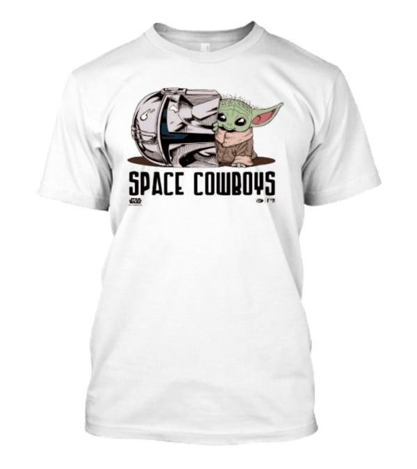 Star Wars Grogu Space Cowboys Helmet And Child Duo T-Shirt